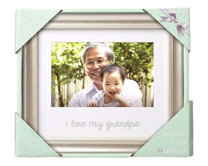 Lil Peach I Love My Grandpa Keepsake Frame, Silver, 4" x 6"