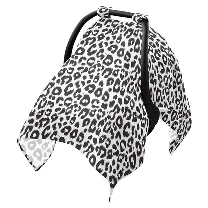 ALAZA Muslin Baby Car Seat Cover, Black White Cheetah Leopard, Universal Fit
