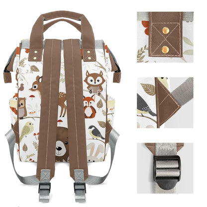 YallLocoMo Personalized Diaper Bag Backpack Gift Jungle Animal Bear Deer Ultimate Nappy Bag: Spacious, Waterproof & (photo 4)