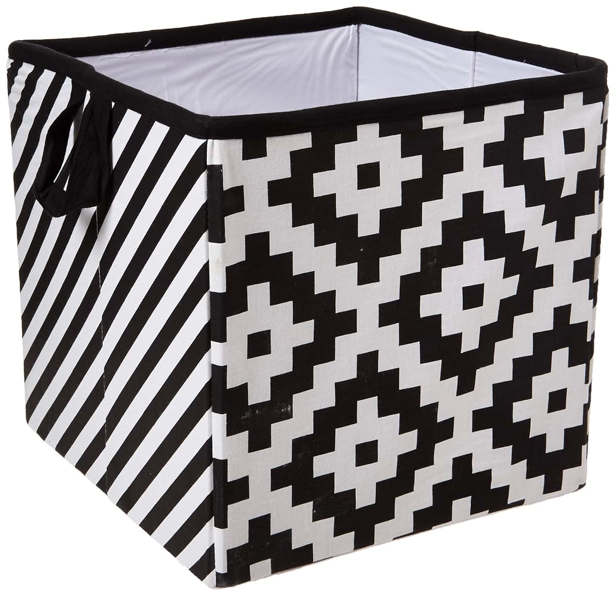 Bacati Small Storage Tote Aztec Love Black Neutral