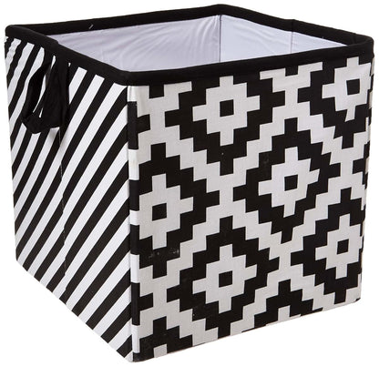 Bacati Small Storage Tote Aztec Love Black Neutral