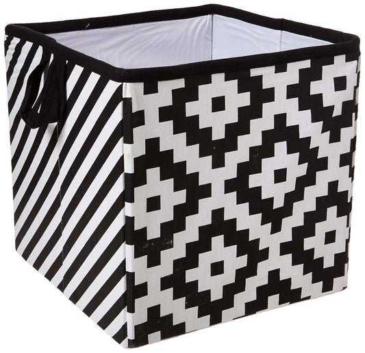 Bacati Small Storage Tote Aztec Love Black Neutral