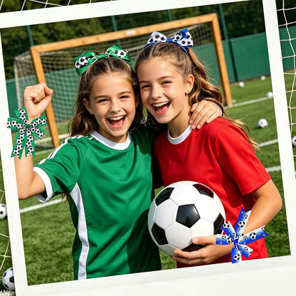 Vodolo Soccer Themed Hair Bows And Clips