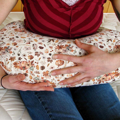 Retro Fall Pumpkins Boho Floral Leaves Nursing Pillow Covers for Baby