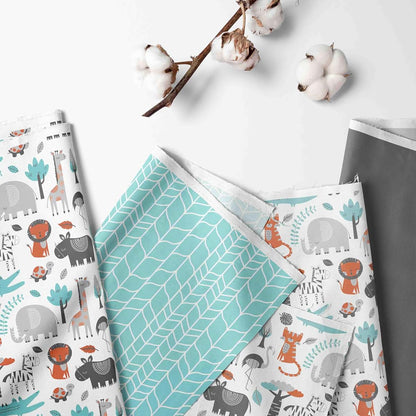 Bacati Toddler Nap Mat with Pillow and Blanket in Safari Jungle Animals (photo 2)