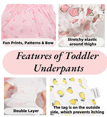 Amabc Toddler Girls Cotton Diaper Cover And Underwear Set
