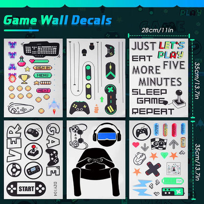 BabyOneStop Gamer Wall Decals Removable PVC Video Game Stickers