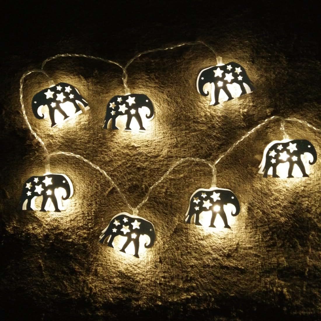 Penfly Elephant Shape Decorative Fairy Night Mood Light 1.65M 10LEDs