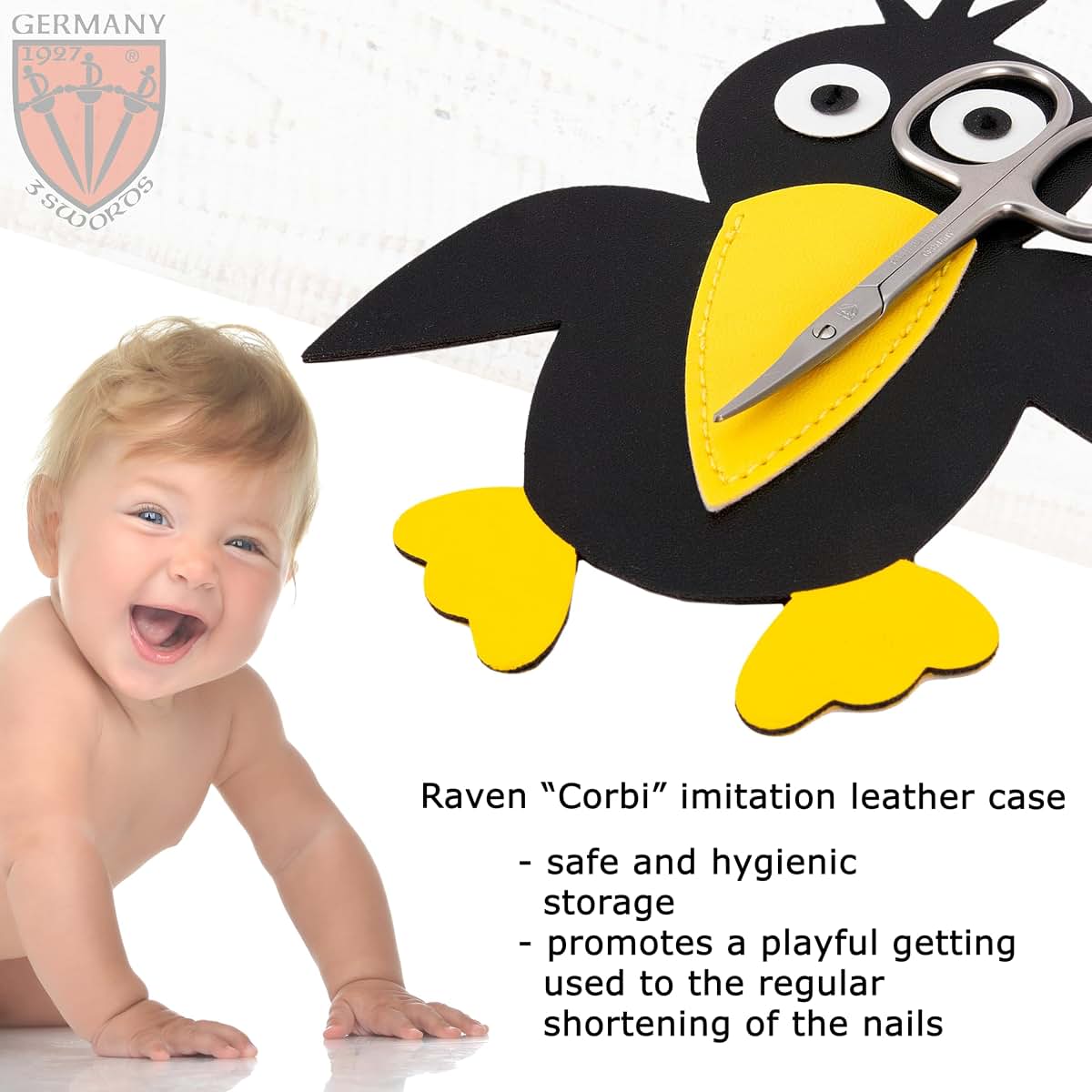 Drei Schwerter Baby Nail Scissors With Corbi Raven Case (photo 4)