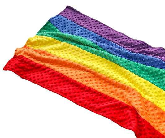 BabyOneStop Minky Dot Plush Rainbow Flag Baby Blanket