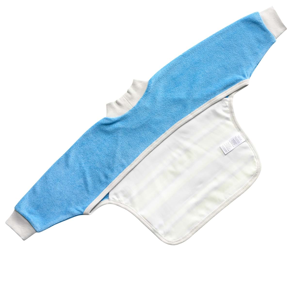 Kiddologic Bibit-all Baby Feeding Bib Sky Blue Stripe