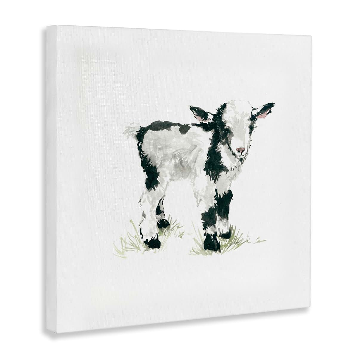 Stupell Industries Baby Farm Lamb Minimal Country Animal Canvas Wall Art 17x17