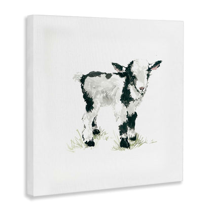 Stupell Industries Baby Farm Lamb Minimal Country Animal Canvas Wall Art 17x17