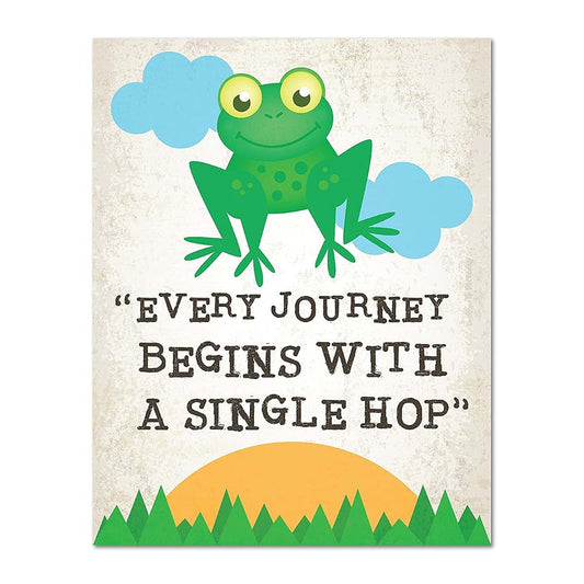 Children Inspire Design Every journey begins with a single step, nursery decor, 05x07 Inch Print wall decor, playroom