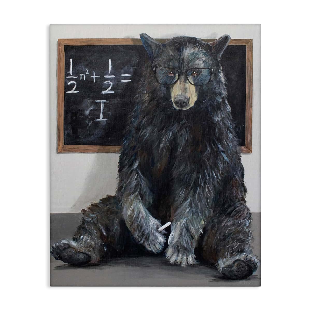Stupell Industries Forest Bear Math Canvas Art