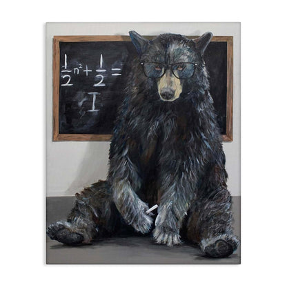 Stupell Industries Forest Bear Math Canvas Art