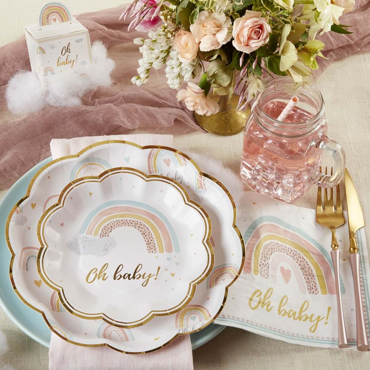 Kate Aspen Boho Rainbow Baby Shower Decorations, One Size, Napkins (photo 2)