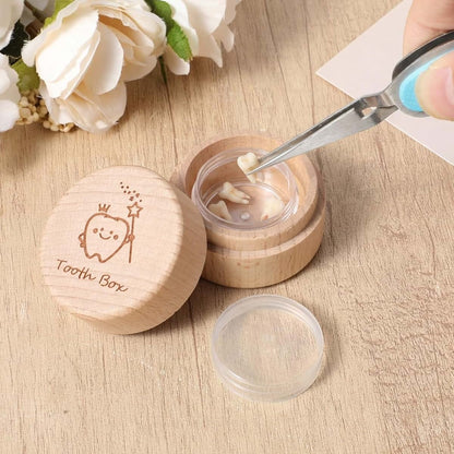 QFGasre Tooth Fairy Box Wooden Keepsake Box With Acrylic Bottle (photo 3)