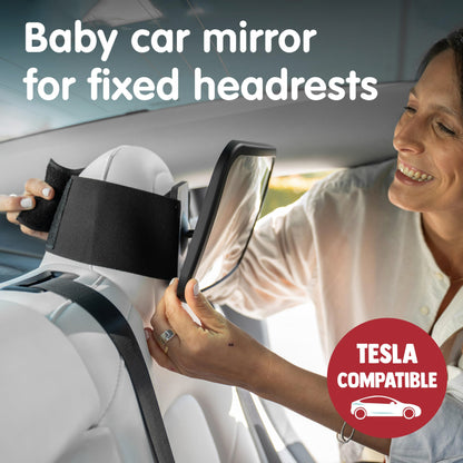 Onco Fixed Headrest Baby Car Mirror - Tesla Compatible