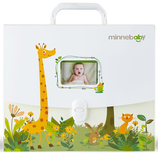 minne baby Baby Document Organizer, Baby Briefcase with 9 Folders