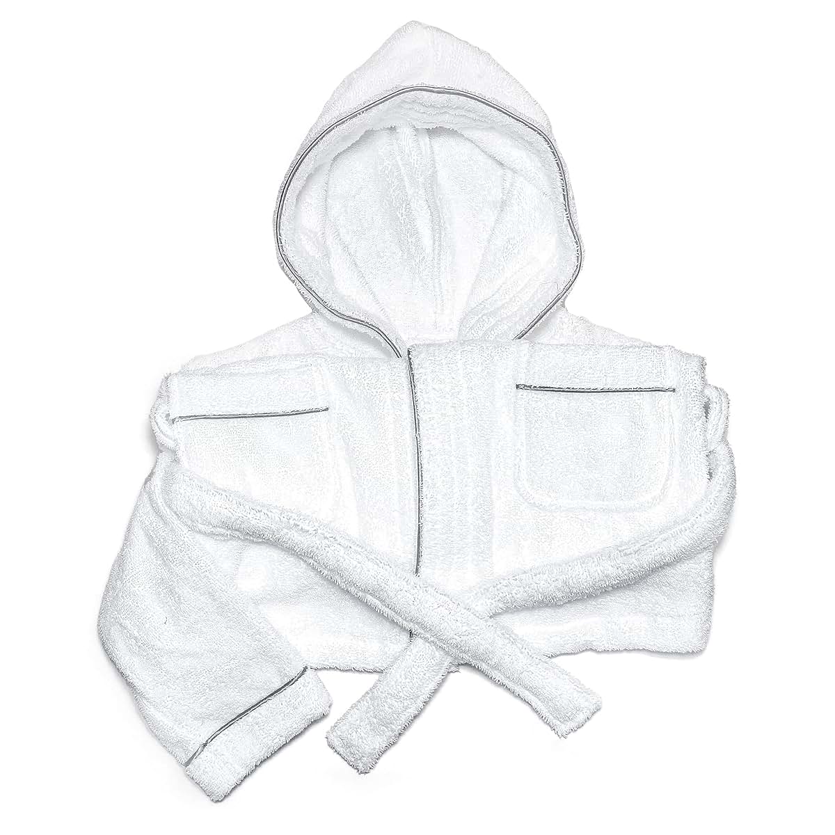 Dream Embroidery PERSONALIZED Baby Bathrobe -Toddler Bath robe Custom Monogram Embroidered Terry Robe (Grey, 6-8 Years) (photo 4)