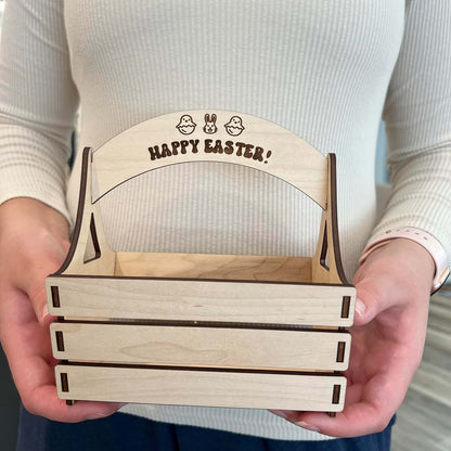Made By R And R Wood Emoji Easter Basket
