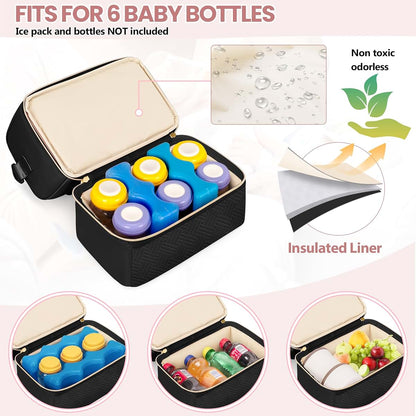 Fasrom Wearable Breast Pump Bag With Cooler Compartment And Drying Mat