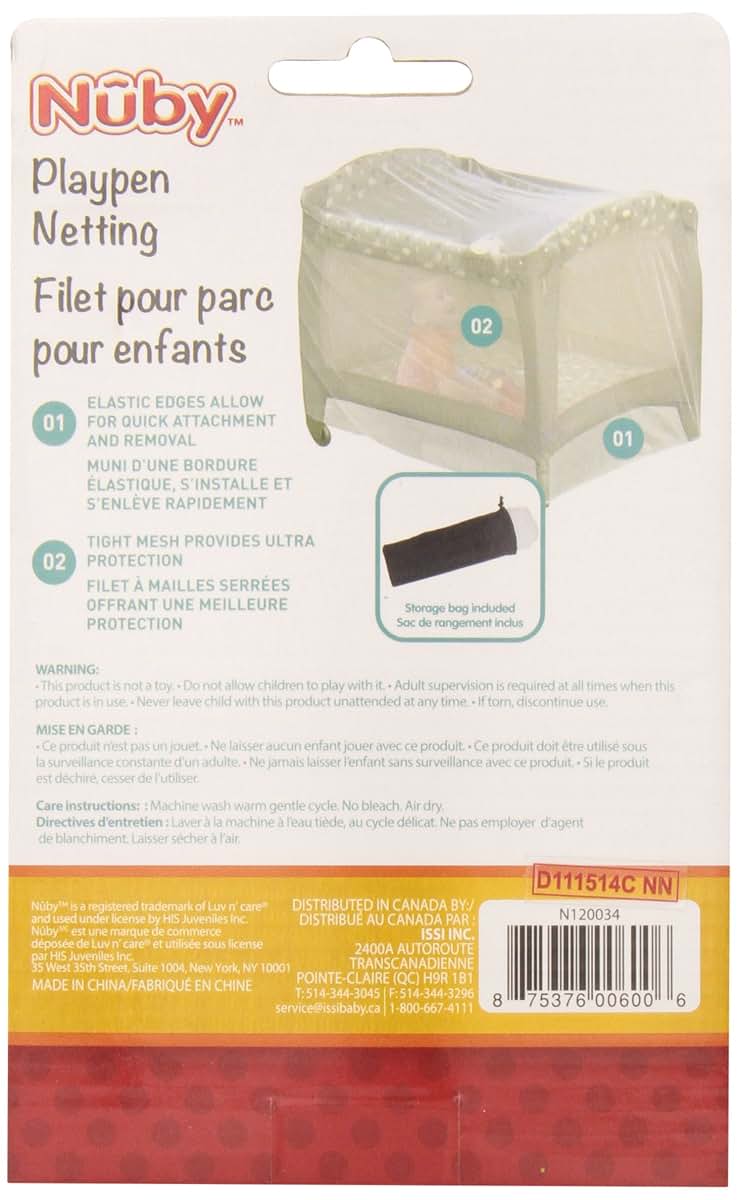 Nuby Mosquito Net Tent, Universal Size for Playpens