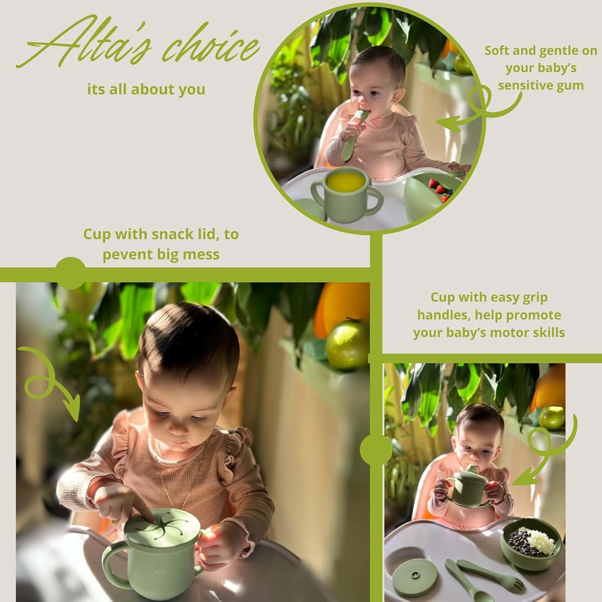 Alta's Choice Silicone Baby And Toddler Feeding Set With Suction Bowl (photo 2)