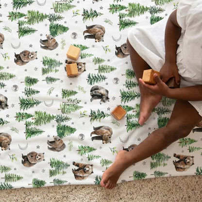 Bears Print Flannel Baby Blanket for Nursery Swaddle Throw