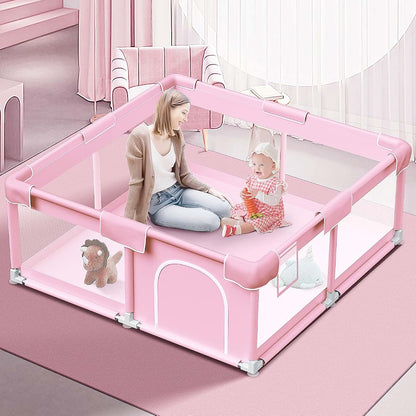 Jaobeem Pink Playpen for Toddlers - Indoor/Outdoor Activity Center