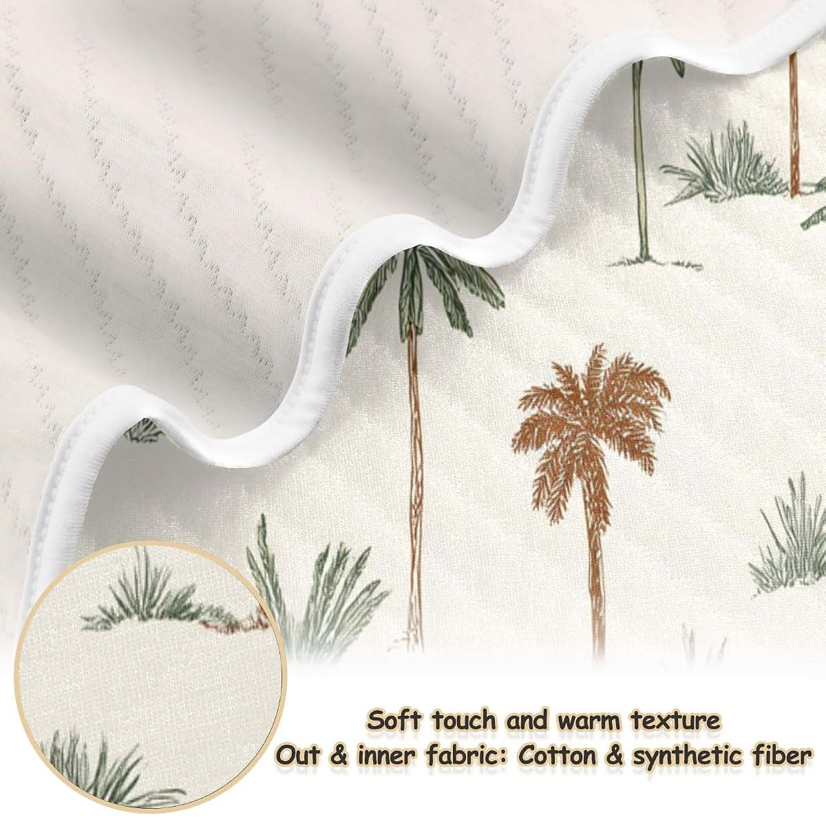 Kigai Palm Tree Baby Blanket 30x40 Inch Receiving Swaddling Wrap