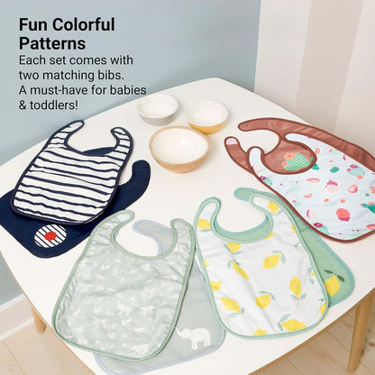 BabyToLove Cactus Garden Bib Set of 2 with Hook and Loop Closure (photo 4)