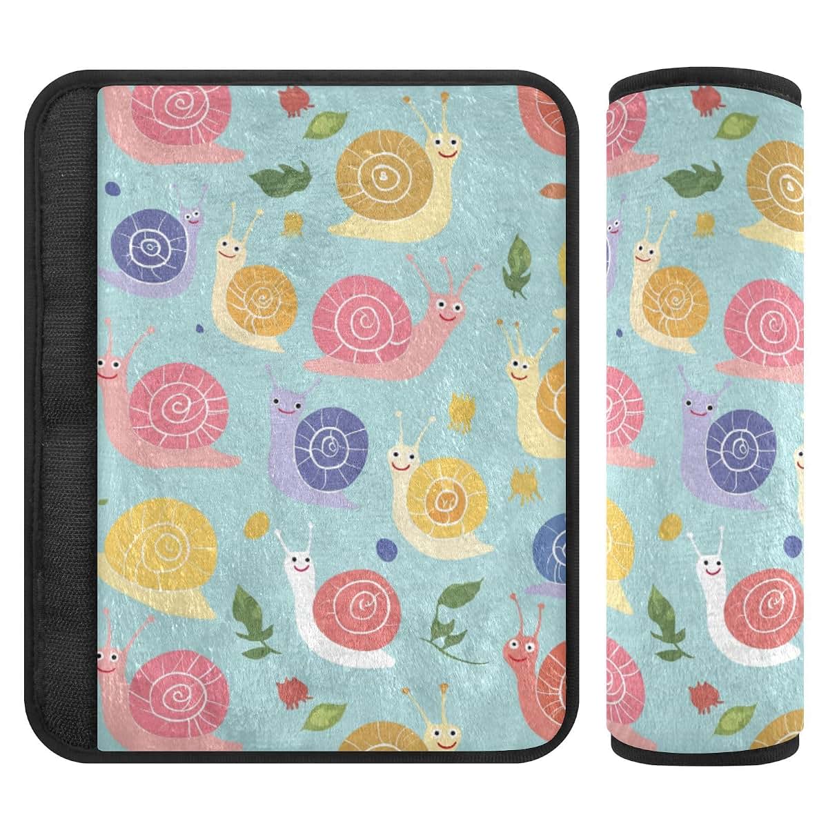 Vdsrup Seat Belt Covers 2 Pack Cute Snails Print