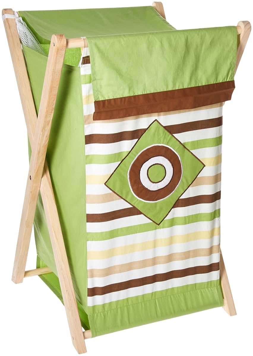 Bacati Mod Dots and Stripes Green/chocolate Hamper