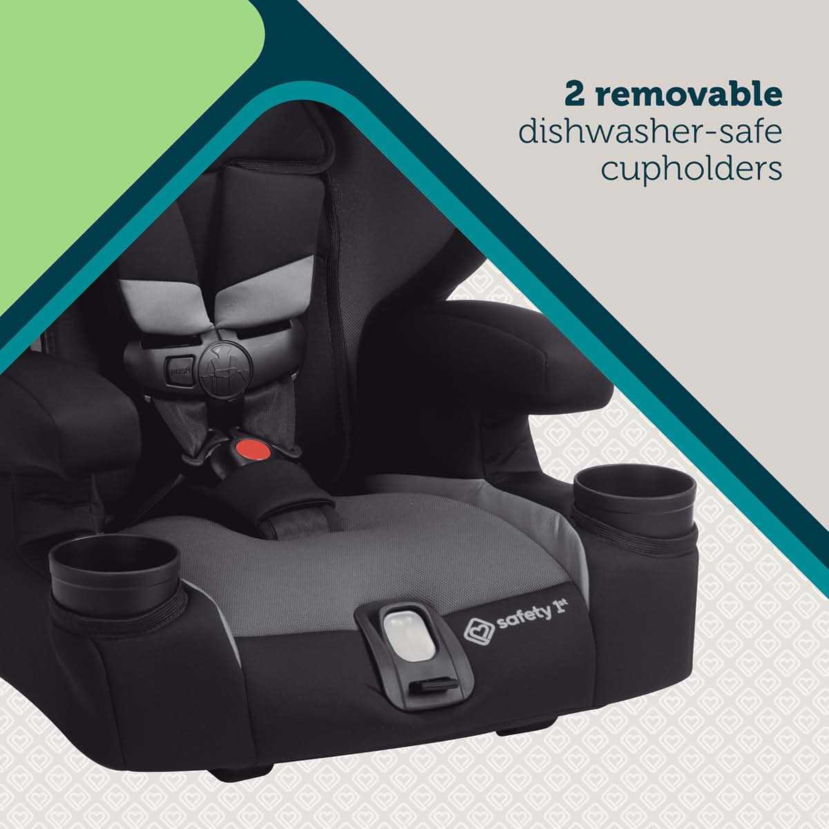 Safety 1st Boost-and-Go Essential 3-in-1 Booster Car Seat, Highback & Backless Modes