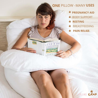 MINICAMP U Shaped Body Pillow - Organic Cotton Cover (photo 3)