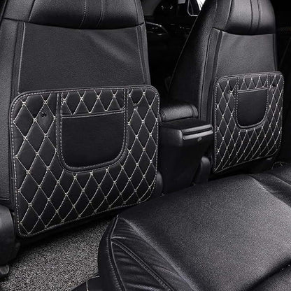 KZYIQUOJ Car Seat Back Kick Protectors for Mercedes G Class 2008-2025, 2-Pack Universal Leather Anti-Scratch Pad (photo 2)