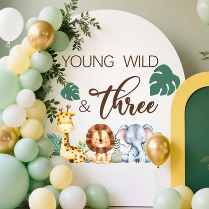 Four Ever Sweet Young Wild & Three Decal Sign Jungle Animal Theme
