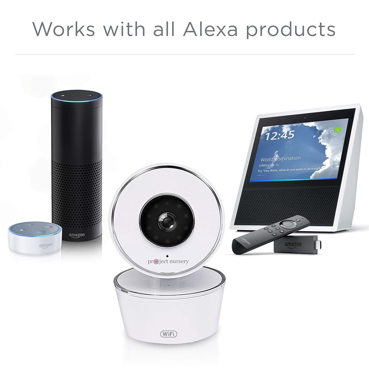 Project Nursery Smart Wi-Fi Baby Monitor with Alexa and Google Assistant