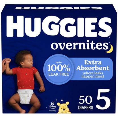 Huggies Overnites Size 5 Diapers 50 Count