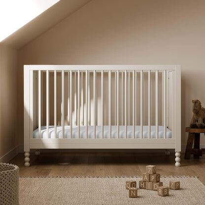 Storkcraft Rio 5-in-1 Convertible Crib with Toddler Guardrail, Frosted Oat