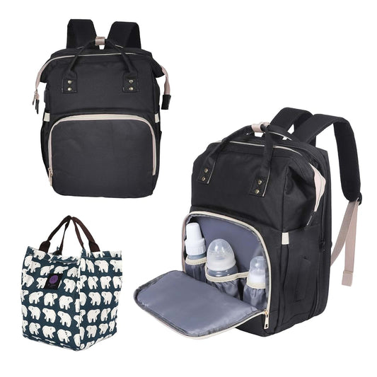 Halo Hug Durable & Stylish Diaper Bag with Free Insulated Bag - Perfect Baby Shower Gifts for Moms, Dads & Family