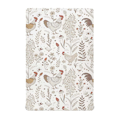 Burbuja Cartoon Chicken Fitted Crib Sheet