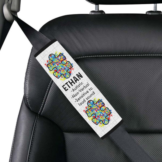 26Thelia Autistoc Non Verbal Personalized Name Autism Awareness Seat Belt Covers Special Need Autistic Car Seat Belt