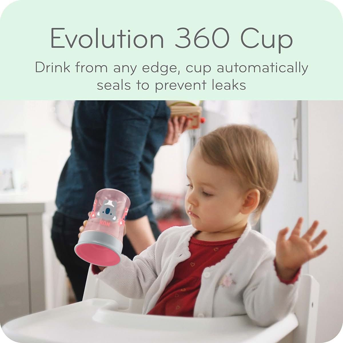 NUK Evolution Straw Cup, Blue 8 Ounce (Pack of 2)