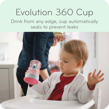 NUK Evolution Straw Cup, Blue 8 Ounce (Pack of 2)