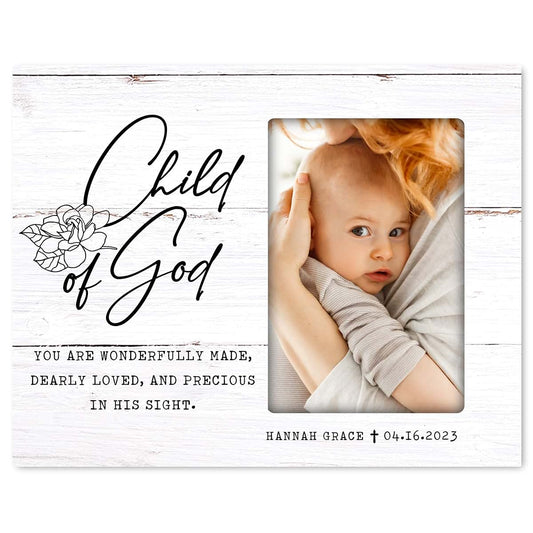 LifeSong Milestones Baptism Picture Frame 8x10 holds 4x6 Photo (Boys - I am A Child Of God)