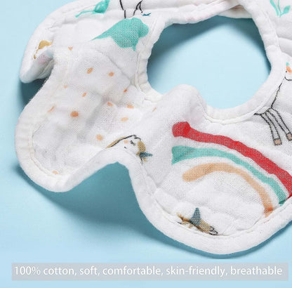 Isrono 6pcs Baby Petal Bibs 360-Degree Rotating Cotton Set (photo 4)