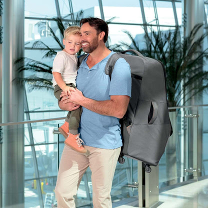 Chicco Car Seat Travel Bag in Anthracite, 4-Wheel Spinner Design